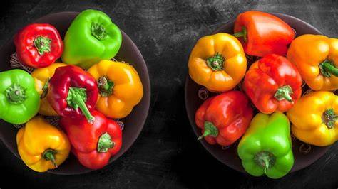 Pimientos de diferentes colores