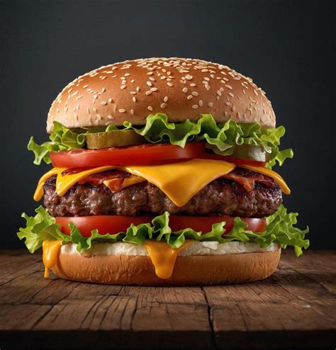 Imagen de una jugosa hamburguesa VIPS Burger.