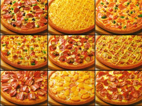 Variedad de pizzas en Pizzón Pizza