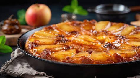 Tarta de manzana en sartén cocinándose