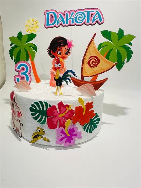 Tarta de Moana Bebé sin fondant