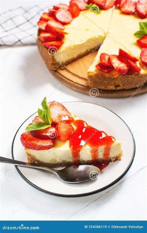 Tarta de queso casera con fresas