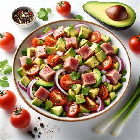 Preparación de la ensalada de aguacate y atún