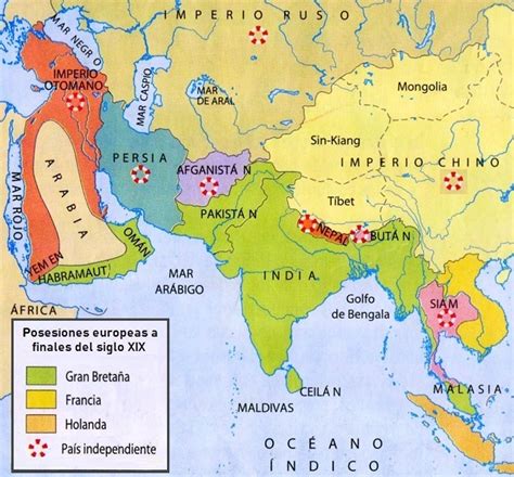 Mapa de las sopas de fideos en Asia