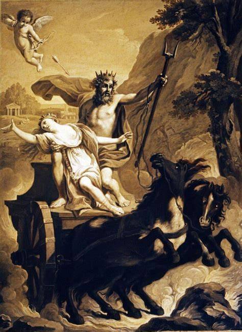 Hades raptando a Perséfone en su carro
