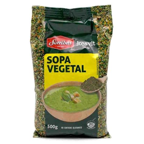 Sopa vegetal con sémola KESVIT de Sorribas