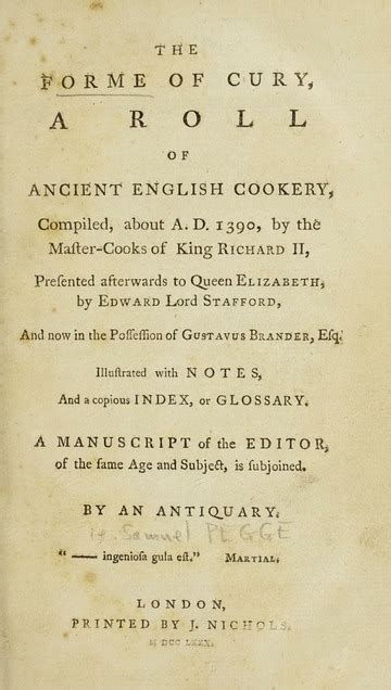 Manuscrito del The Forme of Cury