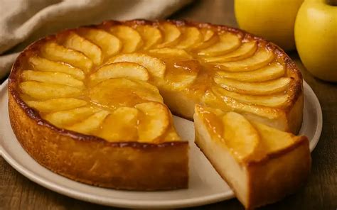 Tarta de manzana casera lista para hornear