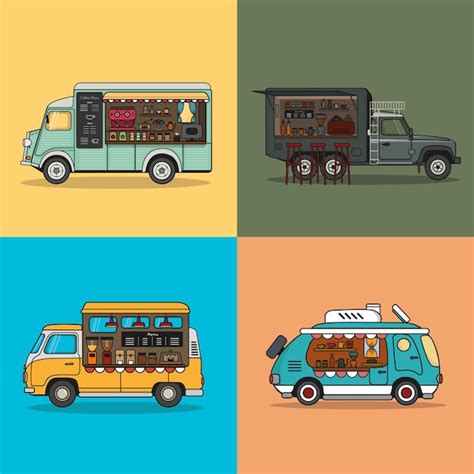 Diferentes tipos de food trucks