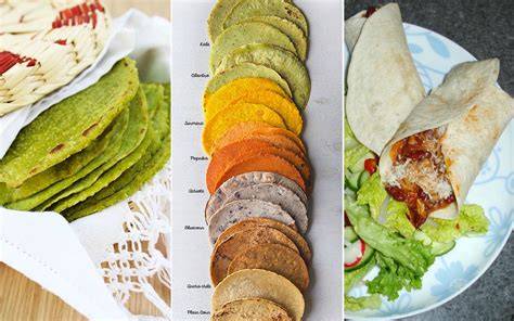 Variedad de tortillas de verduras