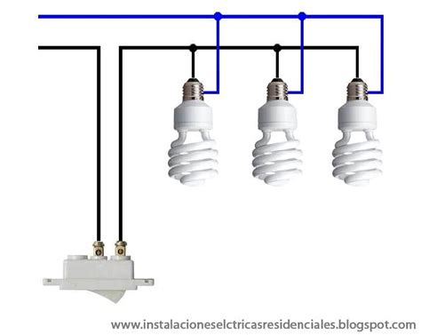 Diagrama de cableado en paralelo para focos LED