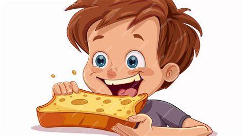 Persona comiendo pan con expresión de alivio