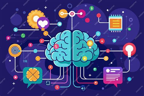 Ilustración conceptual de inteligencia artificial y objetos conectados