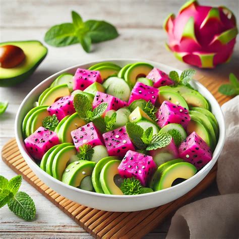 Ensalada de pitaya y aguacate