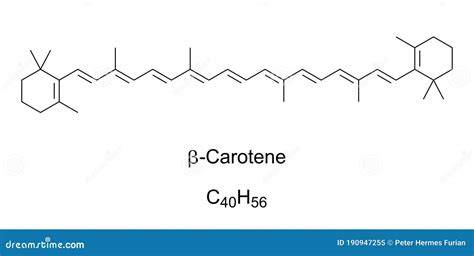 Estructura química del betacaroteno
