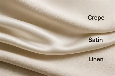 Muestras de diferentes tipos de tela crepé