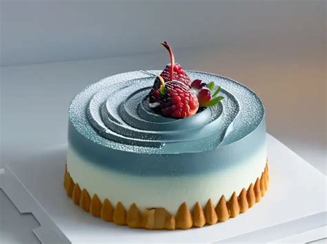 Pastel con diseño geométrico creado con impresión 3D