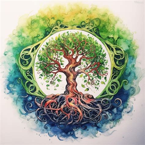 Ilustración del Árbol de la Vida con referencias bíblicas