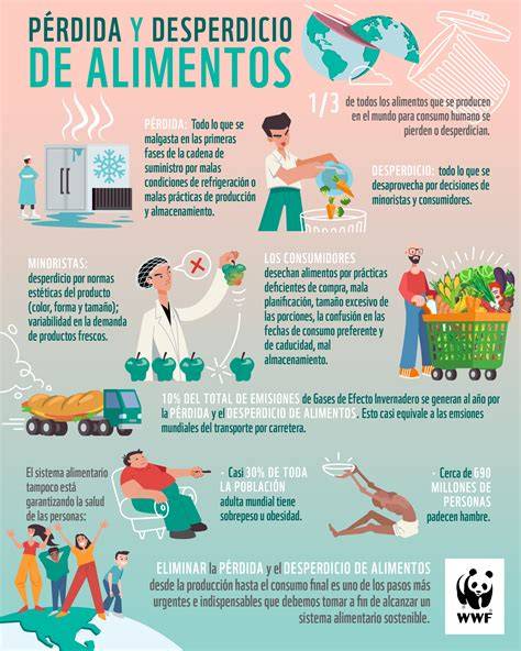 Infografía sobre el desperdicio de alimentos a nivel mundial