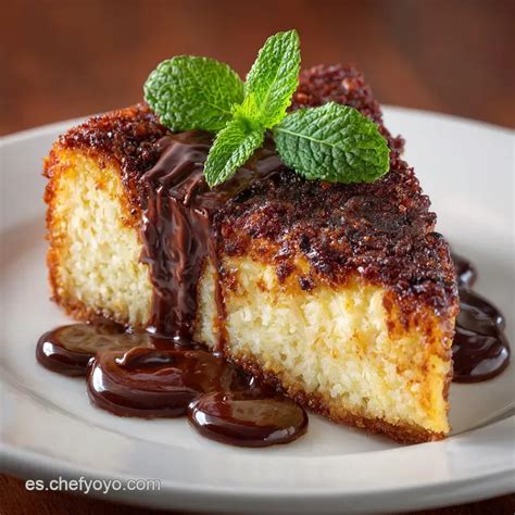 Ganache de capuccino sobre bizcocho de coco