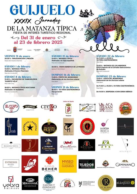 Cartel de las Jornadas de la Matanza Tradicional de Guijuelo