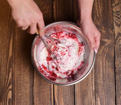 Esquema de mezcla de ingredientes para helado