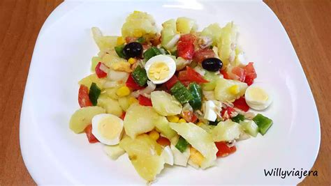 Ensalada campera con huevo y patata