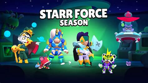 Diseños de algunas de las skins de la Fuerza Starr en Brawl Stars