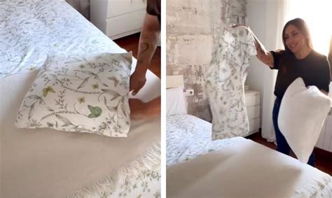 Ilustración mostrando cómo un relleno ligeramente más grande que la funda asegura un cojín abultado y bien formado.