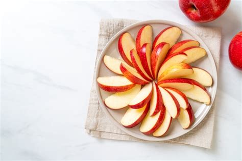 Manzanas en rodajas finas