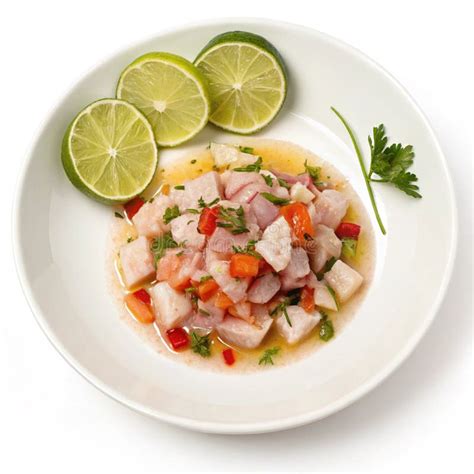 Ceviche de pescado fresco con lima y chile
