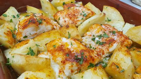 Bacalao con patatas al horno con majado