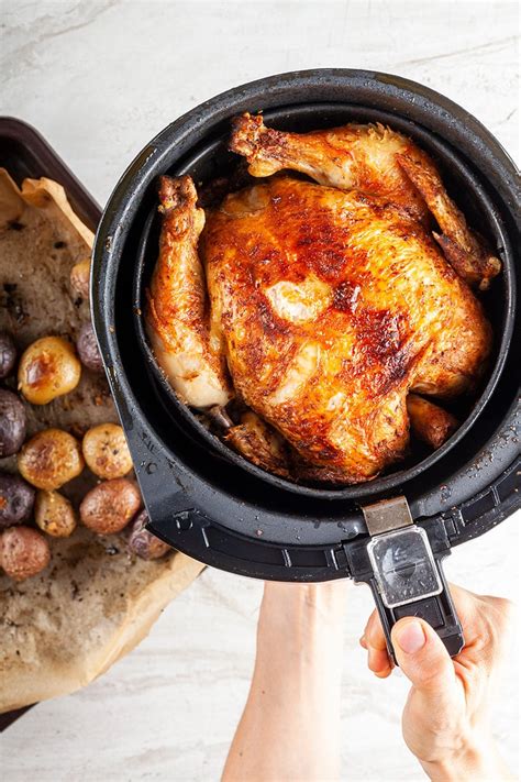 Pollo asado en freidora de aire