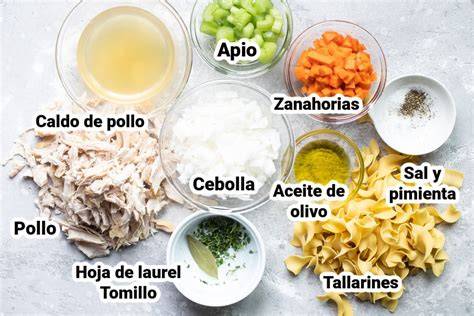 Ingredientes para caldo de sopa