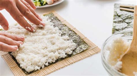 Preparación de arroz para sushi