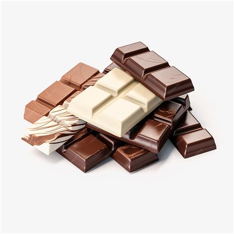 Capas de chocolate negro, con leche y blanco en un molde