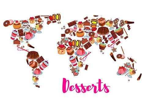 Mapa mundial de postres icónicos