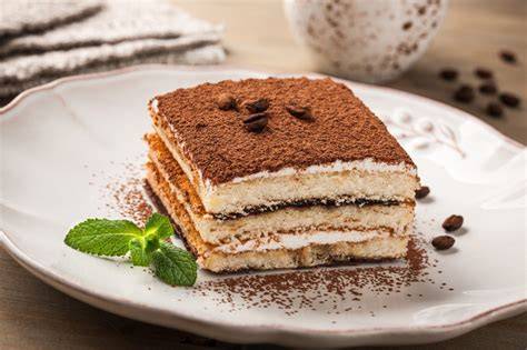 Tiramisú con café y cacao