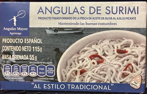 Comparativa entre angulas auténticas y anguriñas de surimi