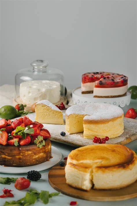 Variedad de tartas de queso