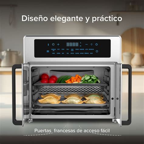 Accesorios y facilidad de limpieza de una freidora con grill