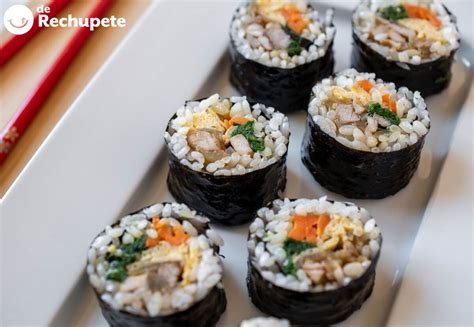 Comparación de ingredientes entre gimbap y sushi