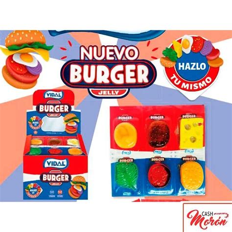 Golosina Burger Jelly de Vidal Golosinas con sus capas separadas