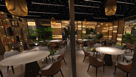 Interior moderno y ordenado de Toki Sushi con mesas y tabletas