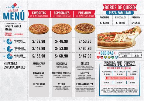 Variedad de pizzas en el menú de Beli