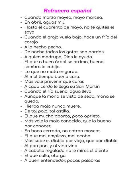 Refranes populares españoles