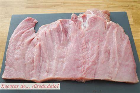Lomo de cerdo abierto para rellenar