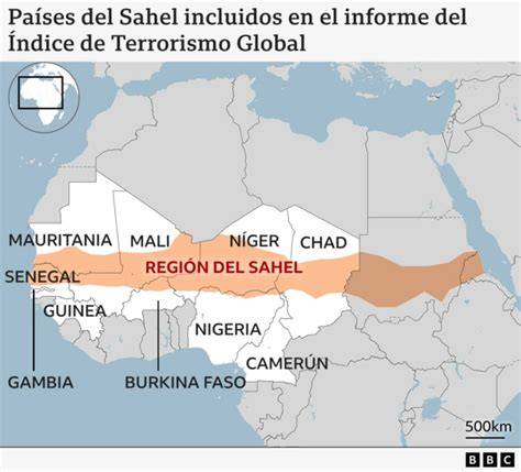 Mapa de la ruta de la cocaína por el Sahel