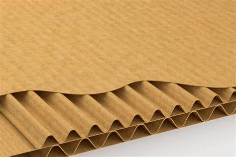 Detalle del material de cartón microcanal de una caja de pizza