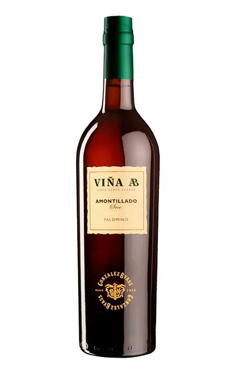 Botella de vino fino amontillado Viña AB